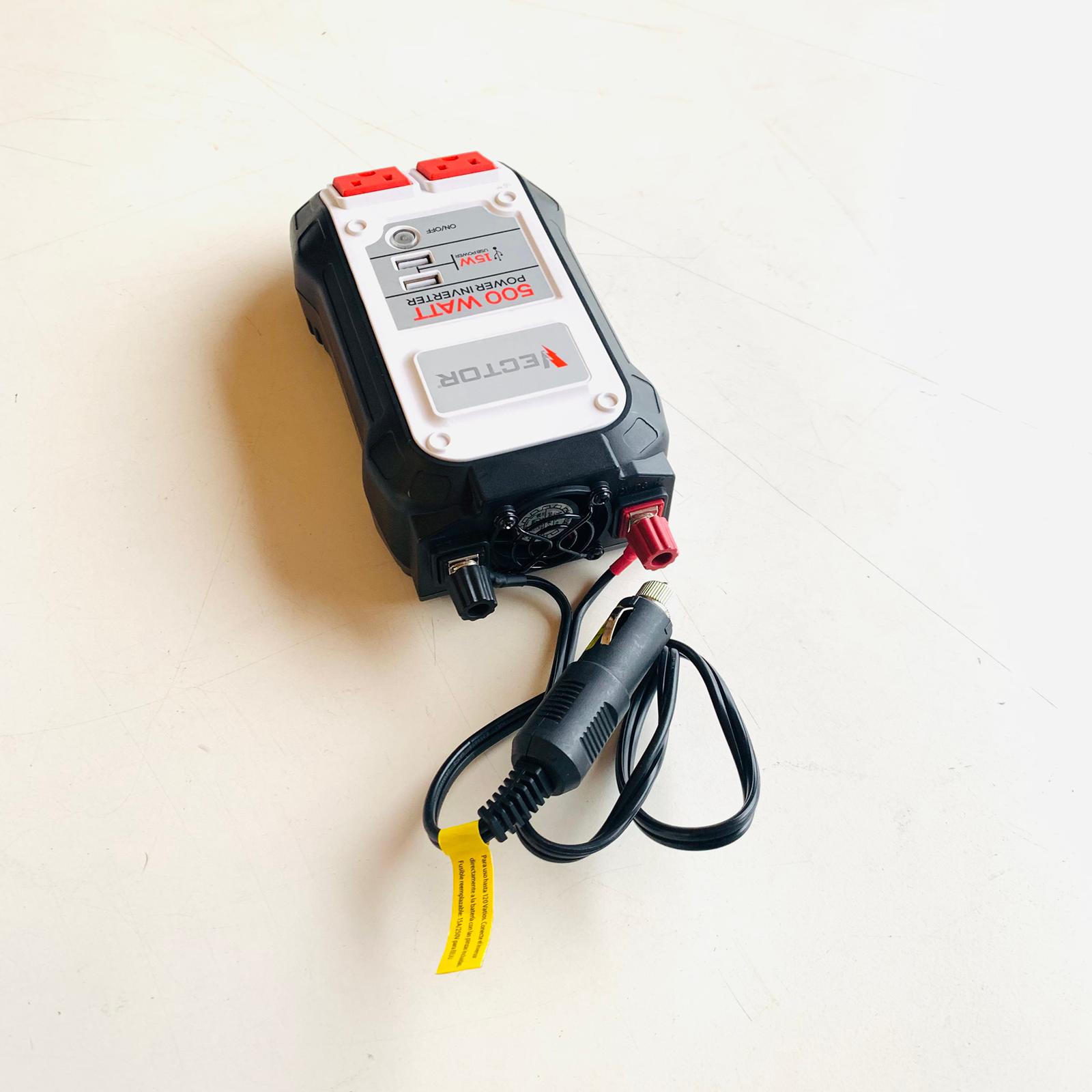 500 Watt Power Inverter, Dual Power Inverter, Two USB Charging Ports (PI500V) 500 Watt Power Inverter, Dual Power Inverter, Two USB Charging Ports (PI500V)